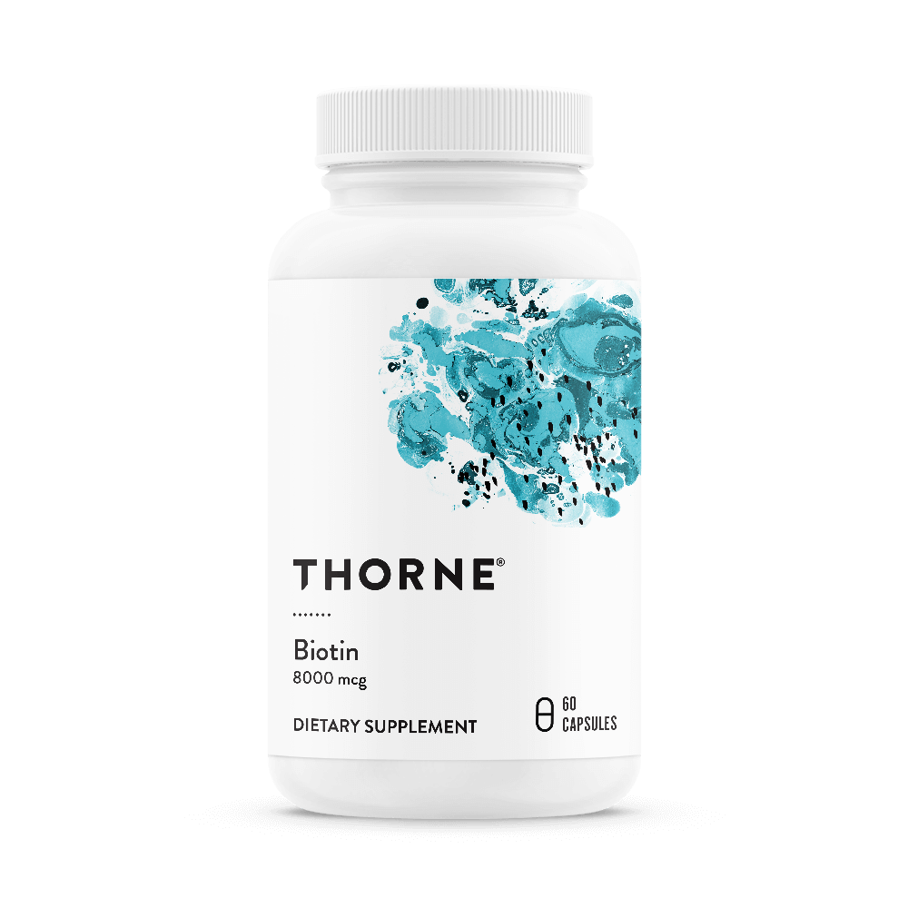 Dietary Supplement THORNE® Biotin Biotin 8 mg Strength Capsule 60 per Bottle