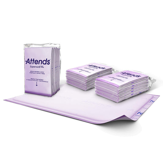 Disposable Underpad Attends® Supersorb™ XL Low Air Loss and Repositioning 36 X 51 Inch Dry-Lock® Core Heavy Absorbency