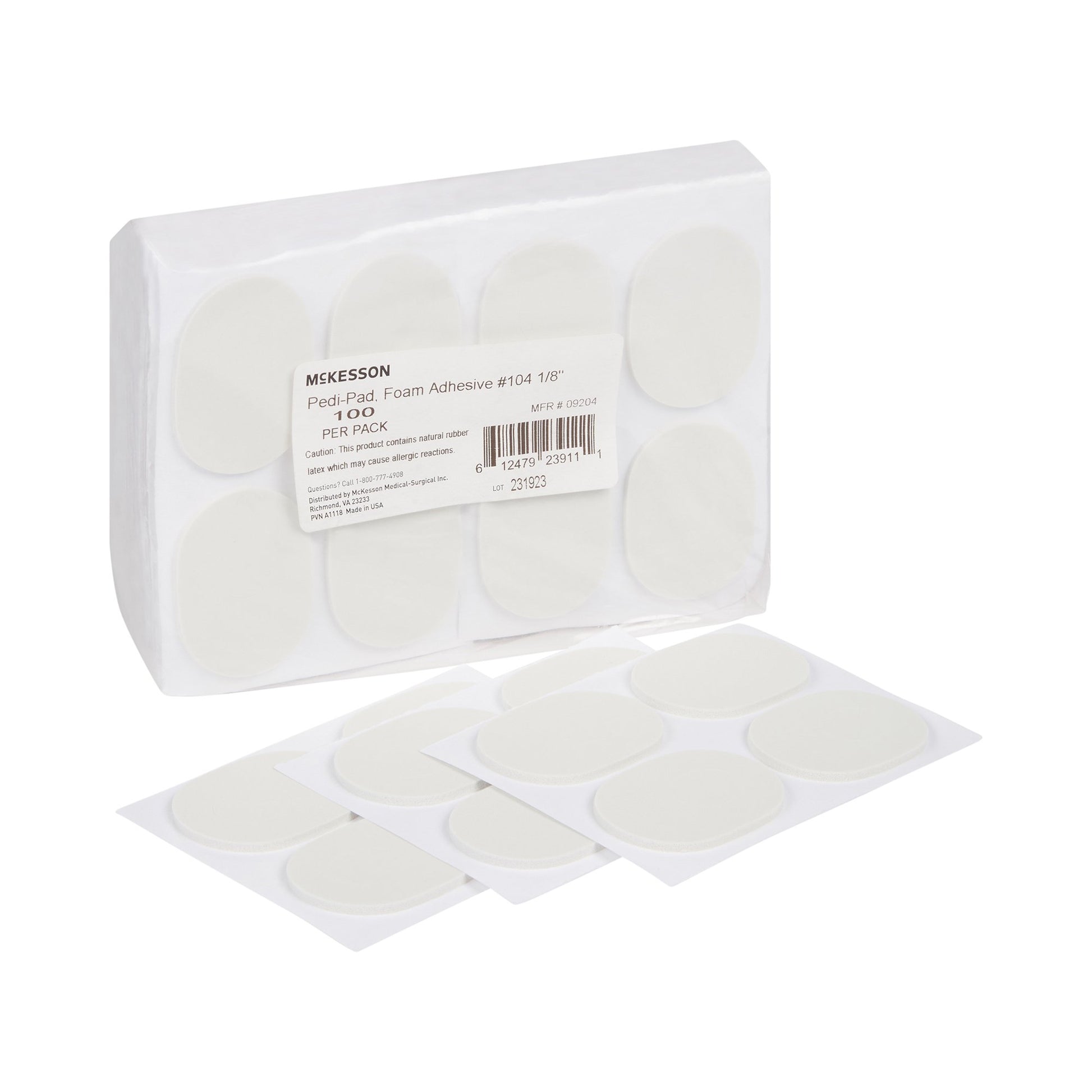 Foot Pad McKesson Pedi-Pad Size 104 Adhesive Backing Foot