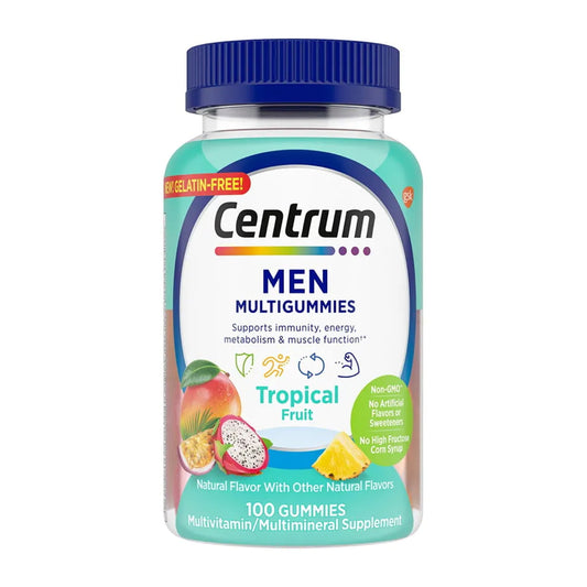 Multivitamin Supplement Centrum® Men Gummy 100 per Bottle Fruit Flavor