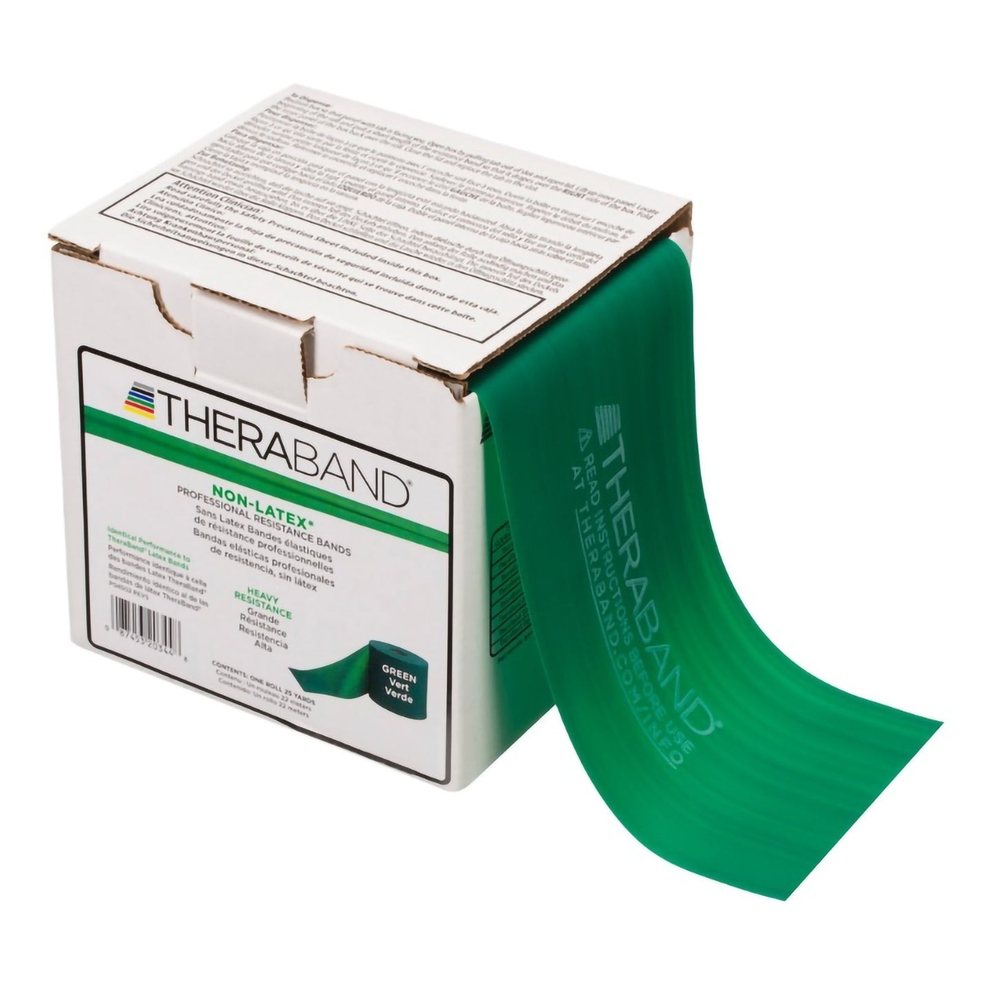 Exercise Resistance Band TheraBand® Non-Latex Green 4 Inch X 25 Yard Heavy Resistance