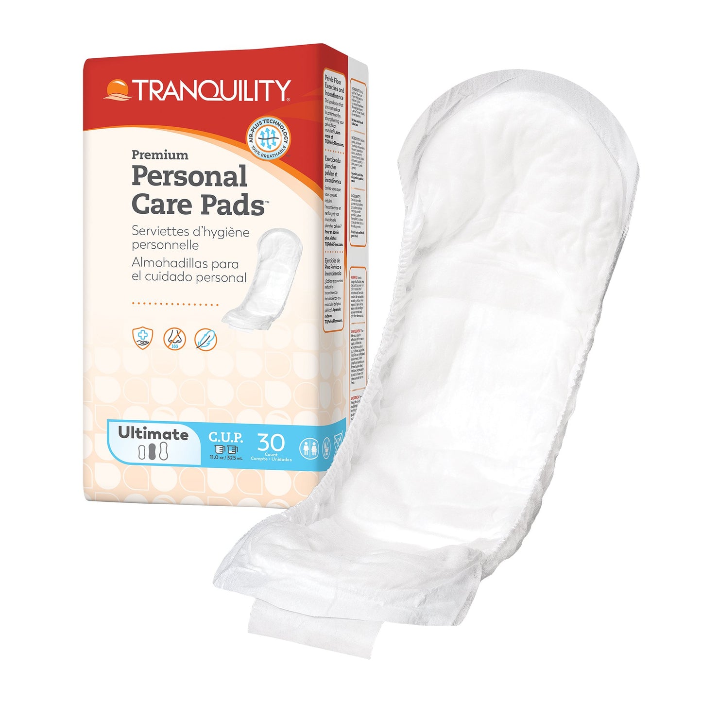 Bladder Control Pad Tranquility® Premium Ultimate 13-7/10 Inch Length Heavy Absorbency Super Absorbent Core One Size Fits Most