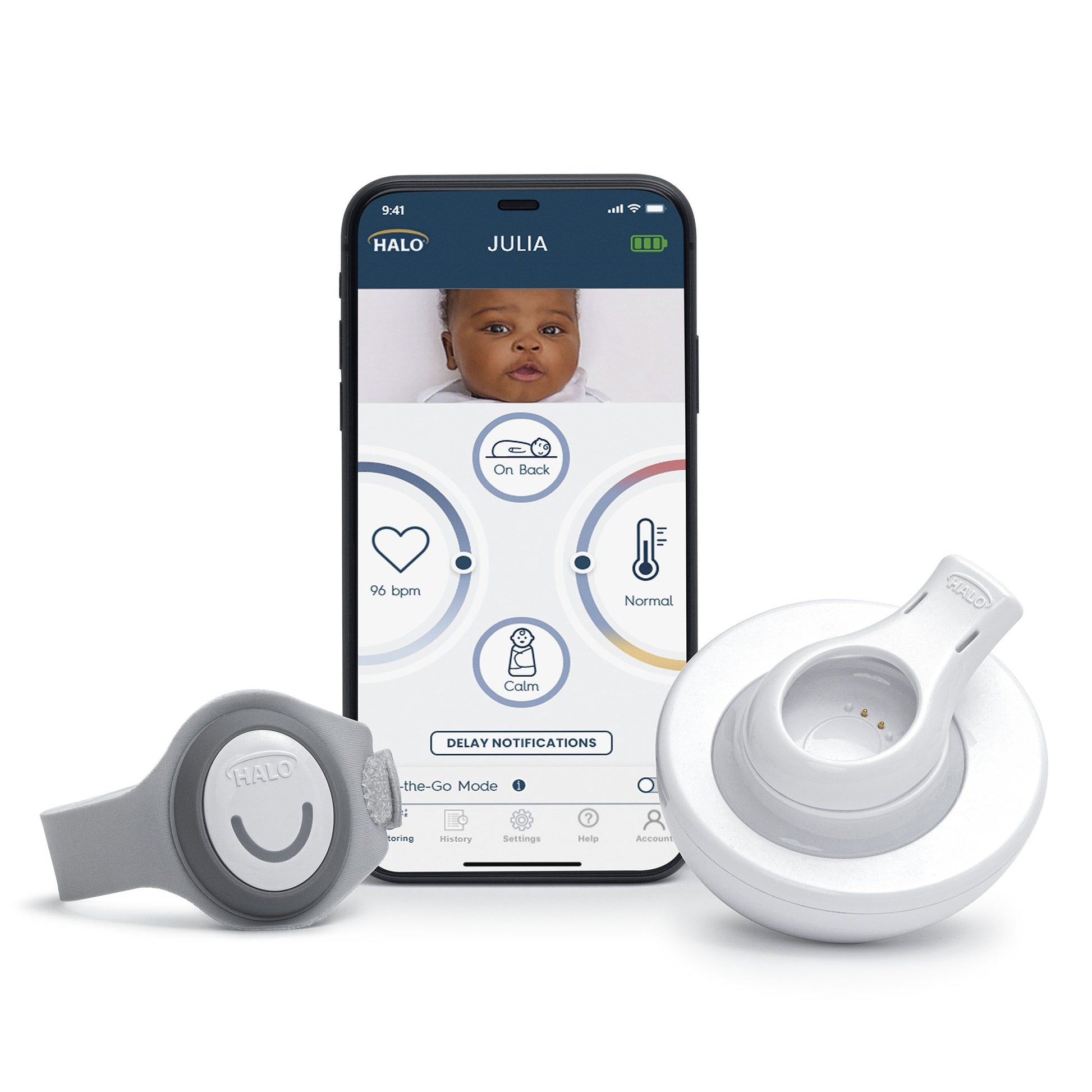 Baby Monitor Halo Sleepsure Battery Operated Touchscreen Display