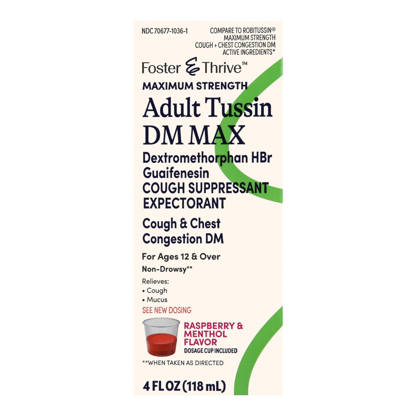 Cold and Cough Relief Foster & Thrive™ 20 mg; 400 mg / 20 mL Strength Liquid 4 oz.