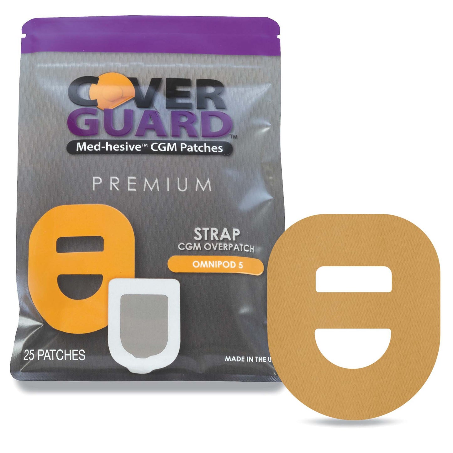 Sensor Overpatch CoverGuard Tan For Omnipod 5 Sensor