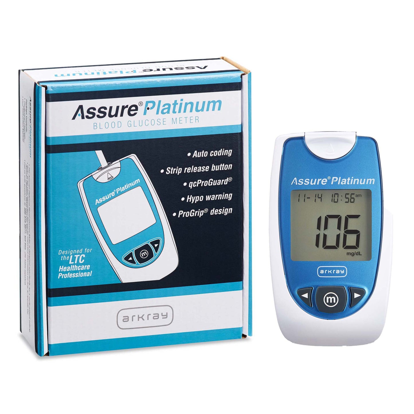 Blood Glucose Meter Assure® Platinum 7 Second Results Stores up to 500 Results No Coding Required