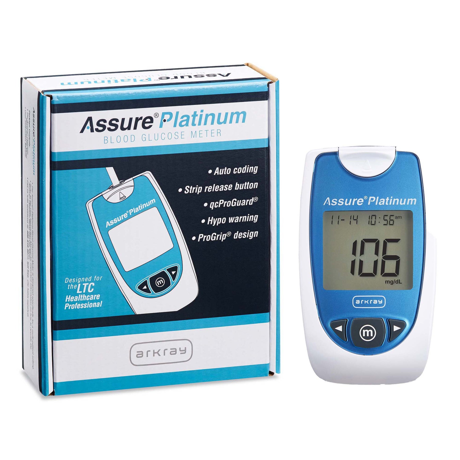 Blood Glucose Meter Assure® Platinum 7 Second Results Stores up to 500 Results No Coding Required
