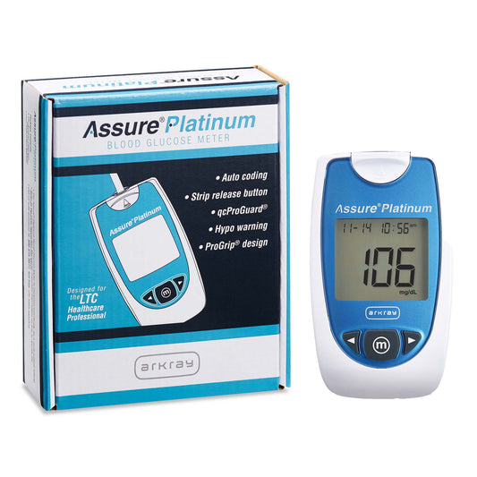 Blood Glucose Meter Assure® Platinum 7 Second Results Stores up to 500 Results No Coding Required