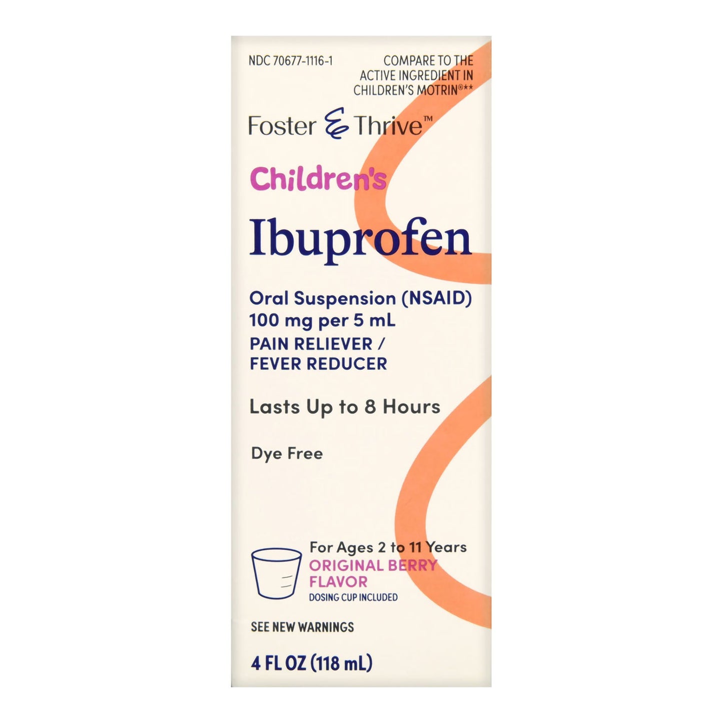 Children's Pain Relief Foster & Thrive™ 100 mg / 5 mL Strength Ibuprofen Oral Suspension 4 oz.