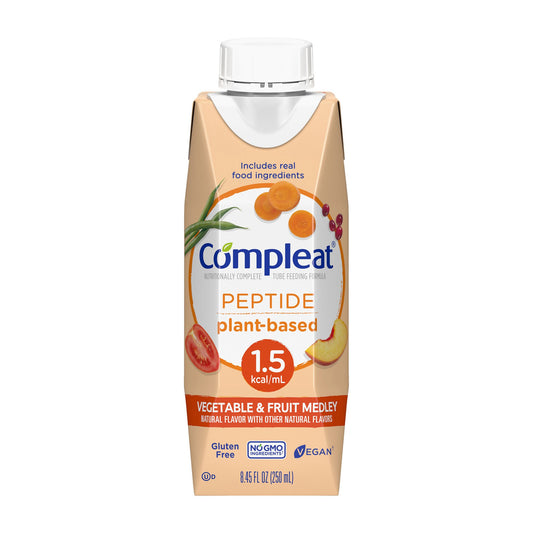 Oral Supplement Compleat® Peptide 1.5 Vegetable / Fruit Flavor Liquid 8.45 oz. Reclosable Carton