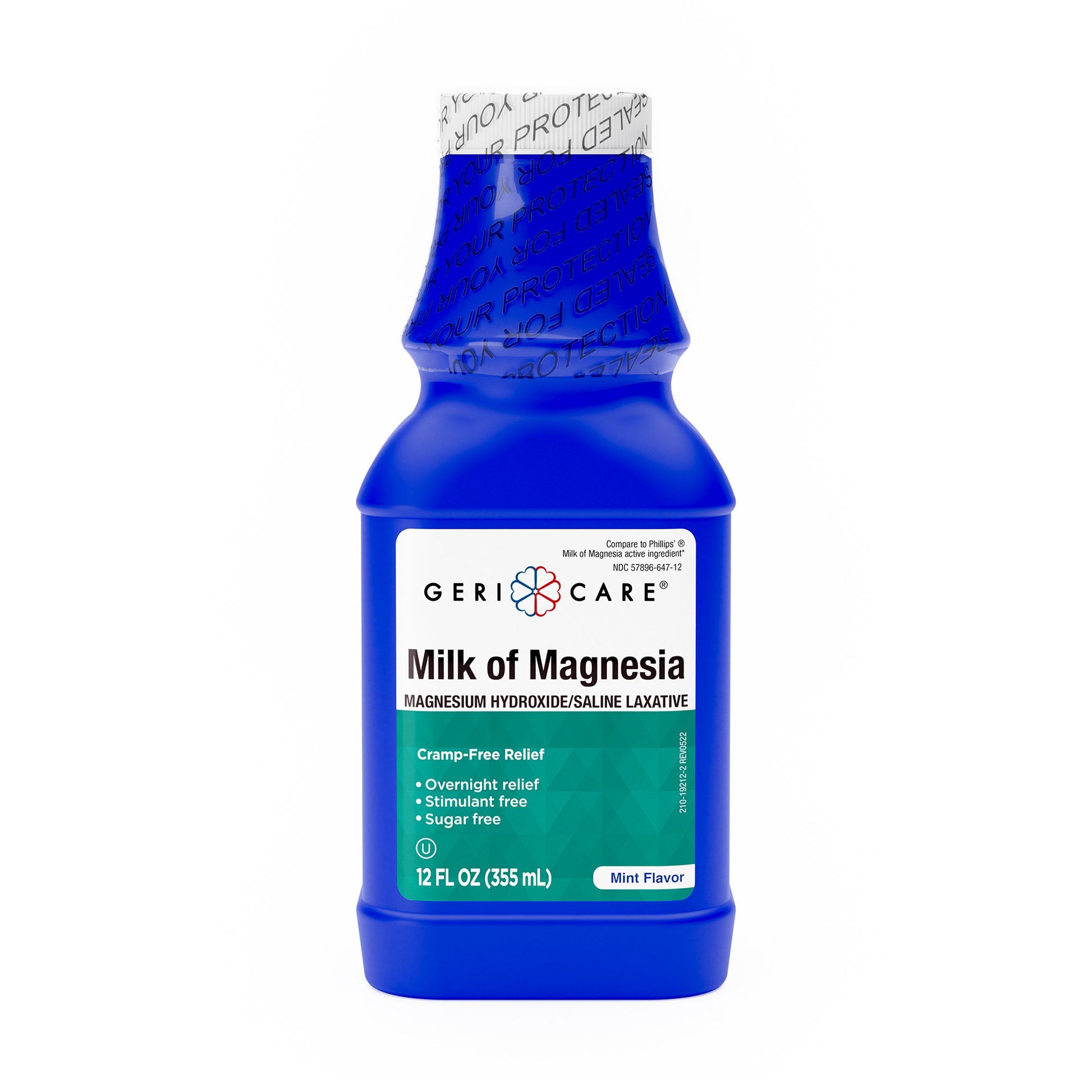 Laxative Geri-Care® Mint Flavor Liquid 12 oz. 1,200 mg Strength Magnesium Hydroxide