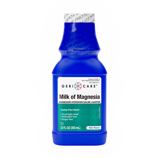 Laxative Geri-Care® Mint Flavor Liquid 12 oz. 1,200 mg Strength Magnesium Hydroxide