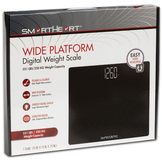 Floor Scale Veridian® Digital Display 438 lbs. / 199 kg Capacity Black Battery Operated