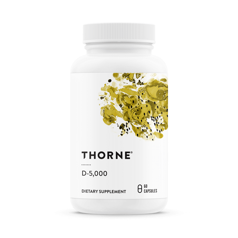 Vitamin Supplement THORNE® D-5,000 Vitamin D3 125 mcg Strength Capsule 60 per Bottle