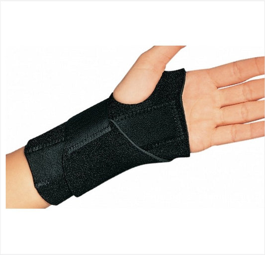 Wrist Brace ProCare® Universal Wrist-O-Prene™ Aluminum / Neoprene Right Hand Black One Size Fits Most
