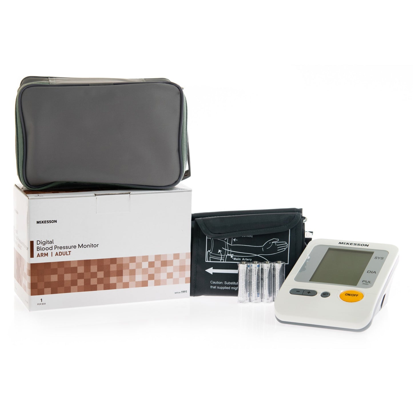 Home Automatic Digital Blood Pressure Monitor McKesson Brand Adult Cuff Arm Nylon Cuff 22 - 36 cm Desk Model
