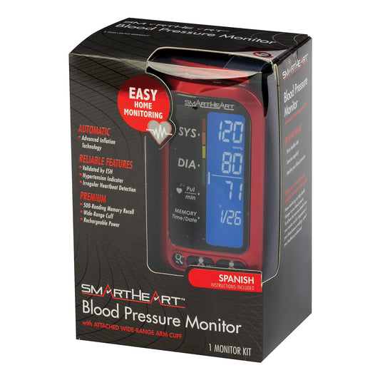 Home Automatic Digital Blood Pressure Monitor Smartheart Adult Cuff Arm Nylon Cuff 22 to 42 cm Desk Model