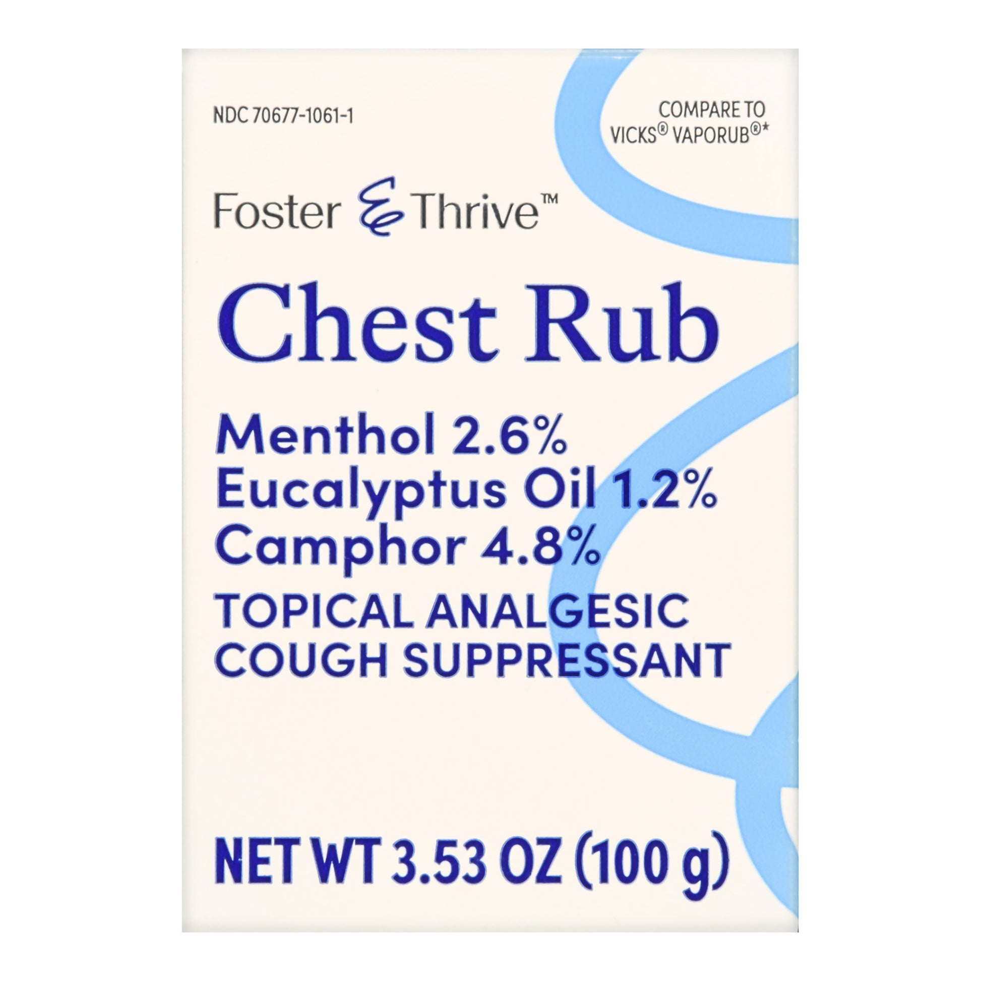 Chest Rub Foster & Thrive™ 4.8% / 2.6% / 1.2% Strength Ointment 3.5 oz.