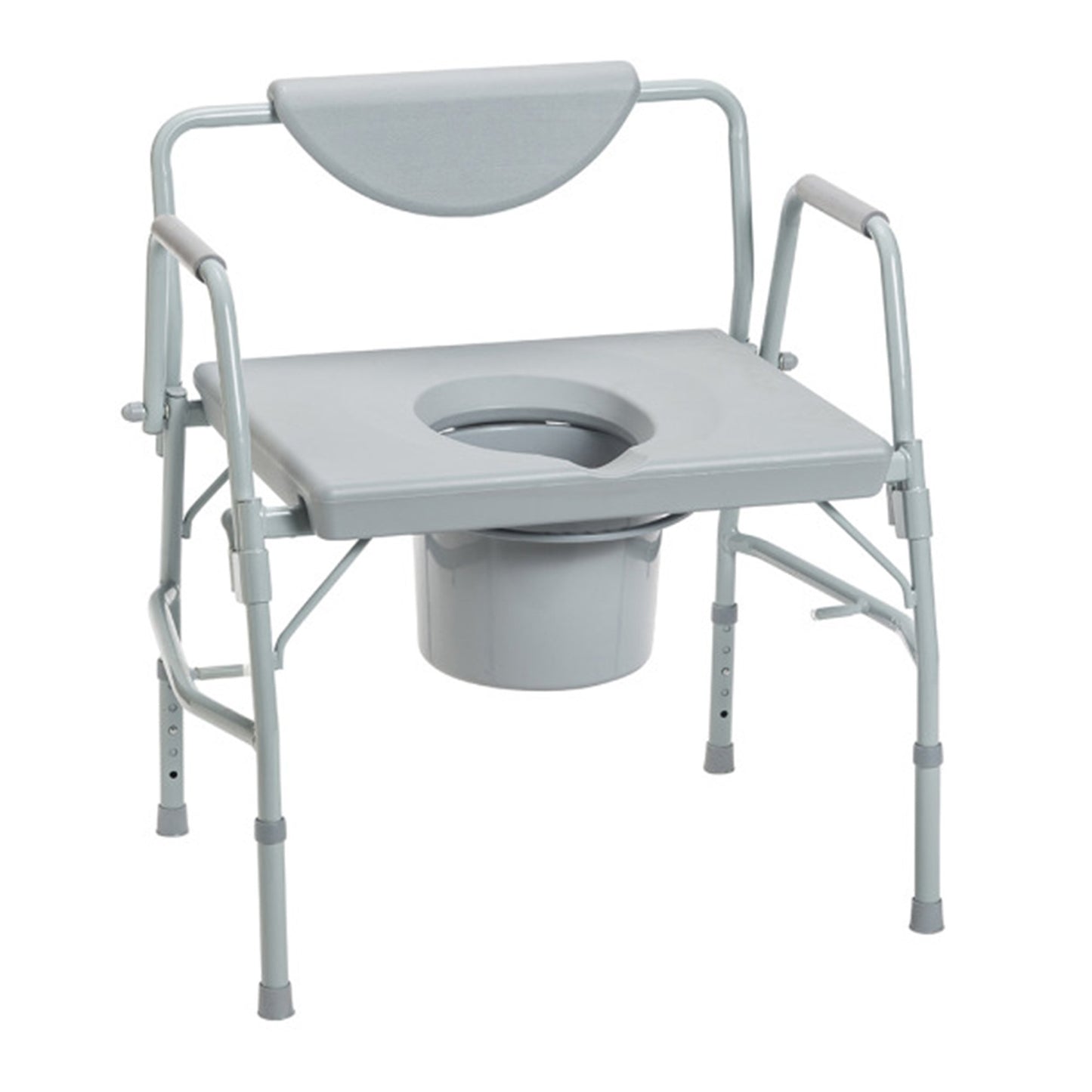 Commode Chair drive™ Drop Arms Steel Frame Back Bar 23-1/4 Inch Seat Width 1000 lbs. Weight Capacity