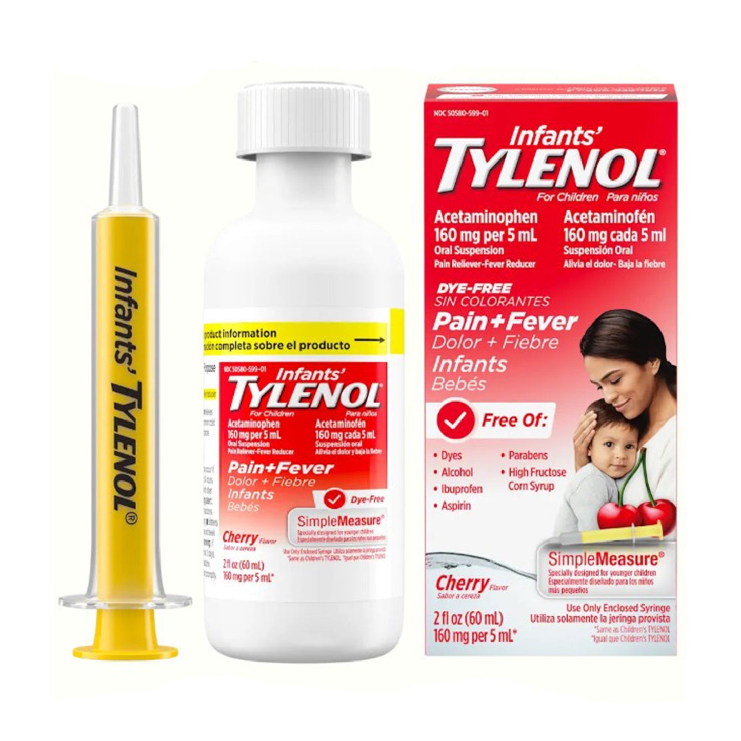 Children's Pain Relief Tylenol® Dye Free 160 mg / 5 mL Strength Acetaminophen Oral Suspension 2 oz.