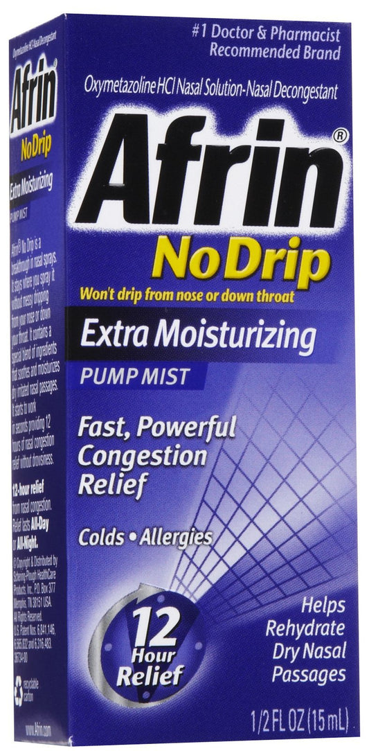 Sinus Relief Afrin® No Drip Extra Moisturizing 0.05% Strength Nasal Spray 15 mL