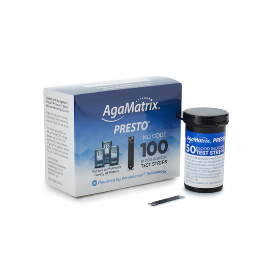 Blood Glucose Test Strips Wavesense® Presto® 100 Strips per Pack For Wavesense Presto Blood Glucose Monitoring System