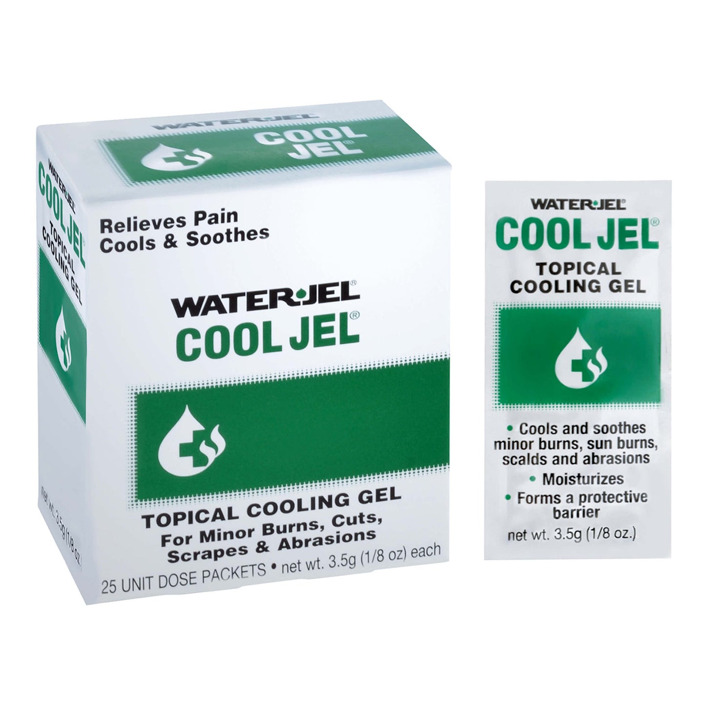Burn Relief Tea Tree Oil / Glycerin Water Jel® Cool Jel Topical Gel 3.5 Gram Individual Packet