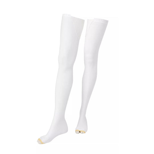 Anti-embolism Stocking T.E.D.™ Thigh High Small / Regular White Inspection Toe