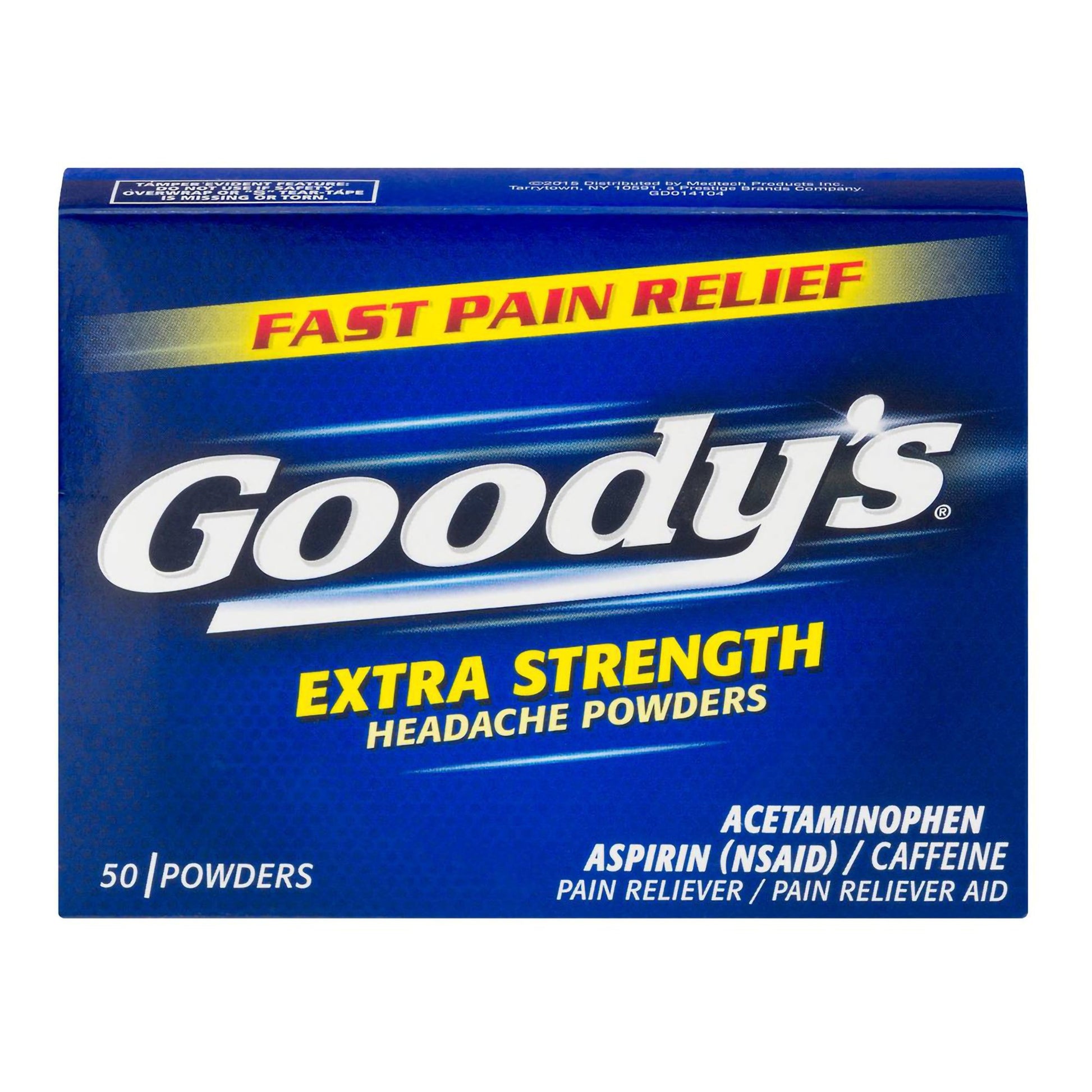 Pain Relief Goody's® Extra Strength 260 mg - 520 mg - 32.5 mg Strength Acetaminophen / Aspirin / Caffeine Powder 50 per Box