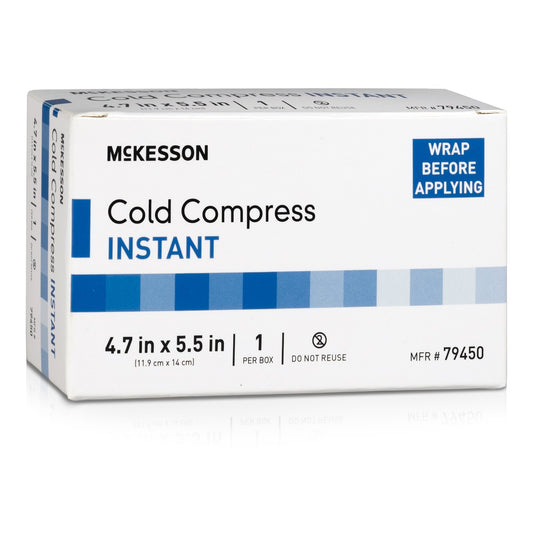 Instant Cold Pack McKesson General Purpose 4-7/10 X 5-1/2 Inch Plastic / Ammonium Nitrate / Water Disposable
