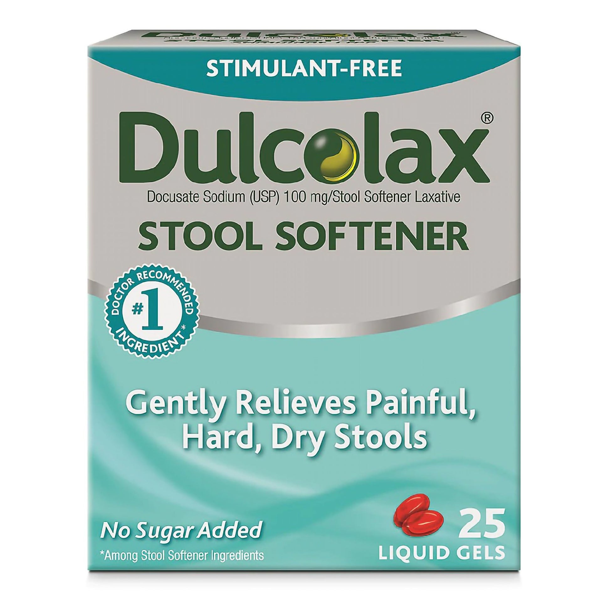 Stool Softener Dulcolax® Gelcap 25 per Box 100 mg Strength Docusate Sodium