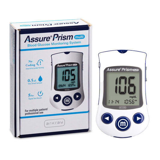Blood Glucose Meter Assure® Prism Multi 5 Second Results Stores up to 500 Results No Coding Required