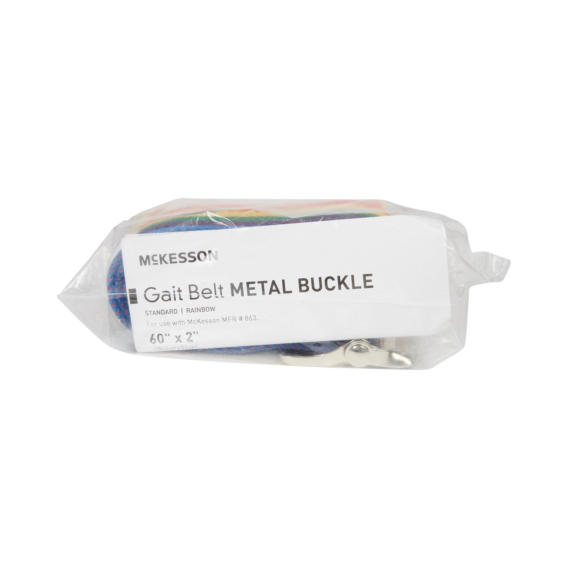 Gait Belt McKesson 60 Inch Length Rainbow Design Polyester