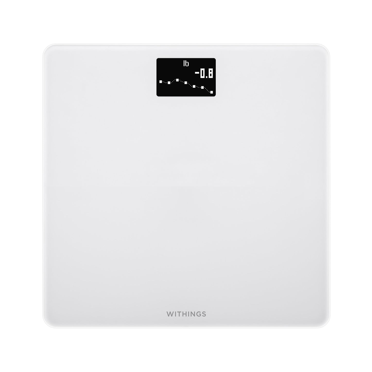 Body Weight & BMI Analyzer Withings Digital Display 5 -> 180kg (9 -> 396lb) White Battery Operated