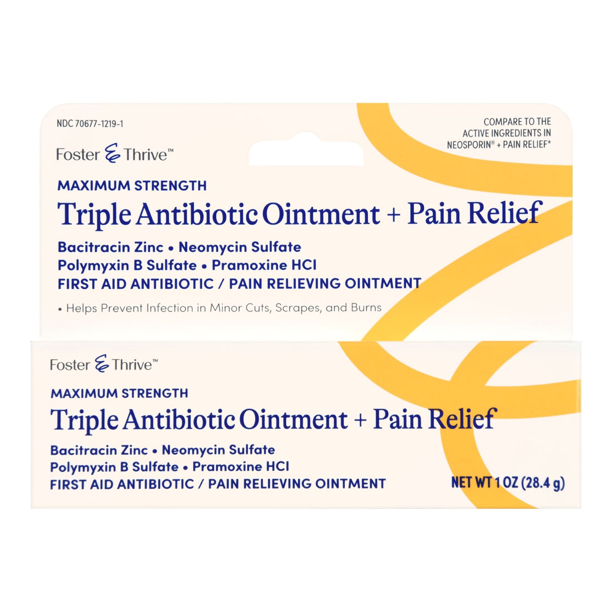 First Aid Antibiotic with Pain Relief Bacitracin / Neomycin / Polymyxin B / Pramoxine HCl Foster & Thrive™ Ointment 1 oz. Tube