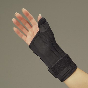 Wrist / Thumb Splint DeRoyal® Foam Right Hand Black Medium