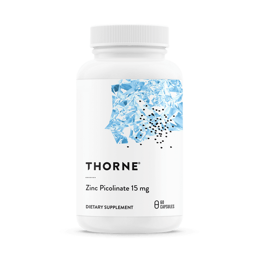 Dietary Supplement THORNE® Zinc Picolinate Zinc 15 mg Strength Capsule 60 per Bottle