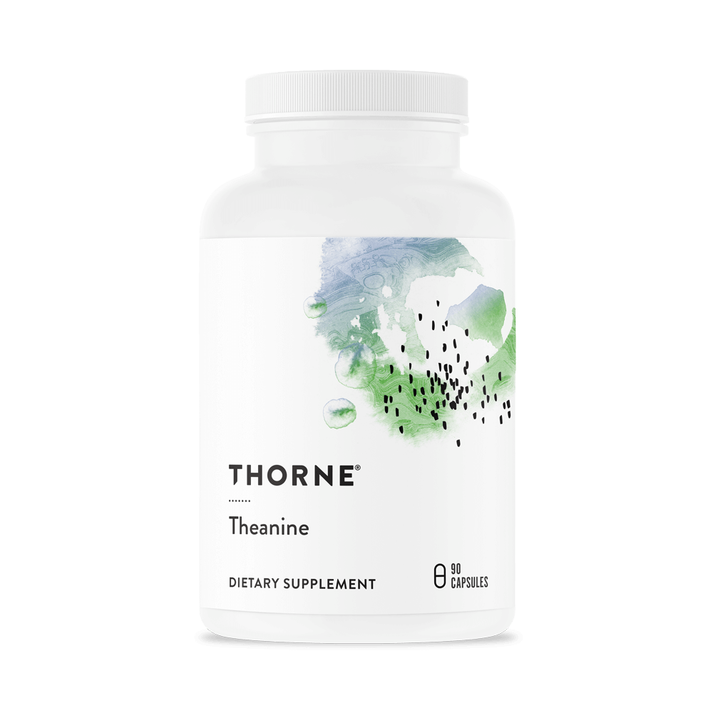 Dietary Supplement THORNE® Theanine L-Theanine 200 mg Strength Capsule 90 per Bottle