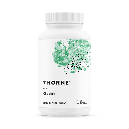 Dietary Supplement THORNE® Rhodiola Rhodiola Extract 100 mg Strength Capsule 60 per Bottle
