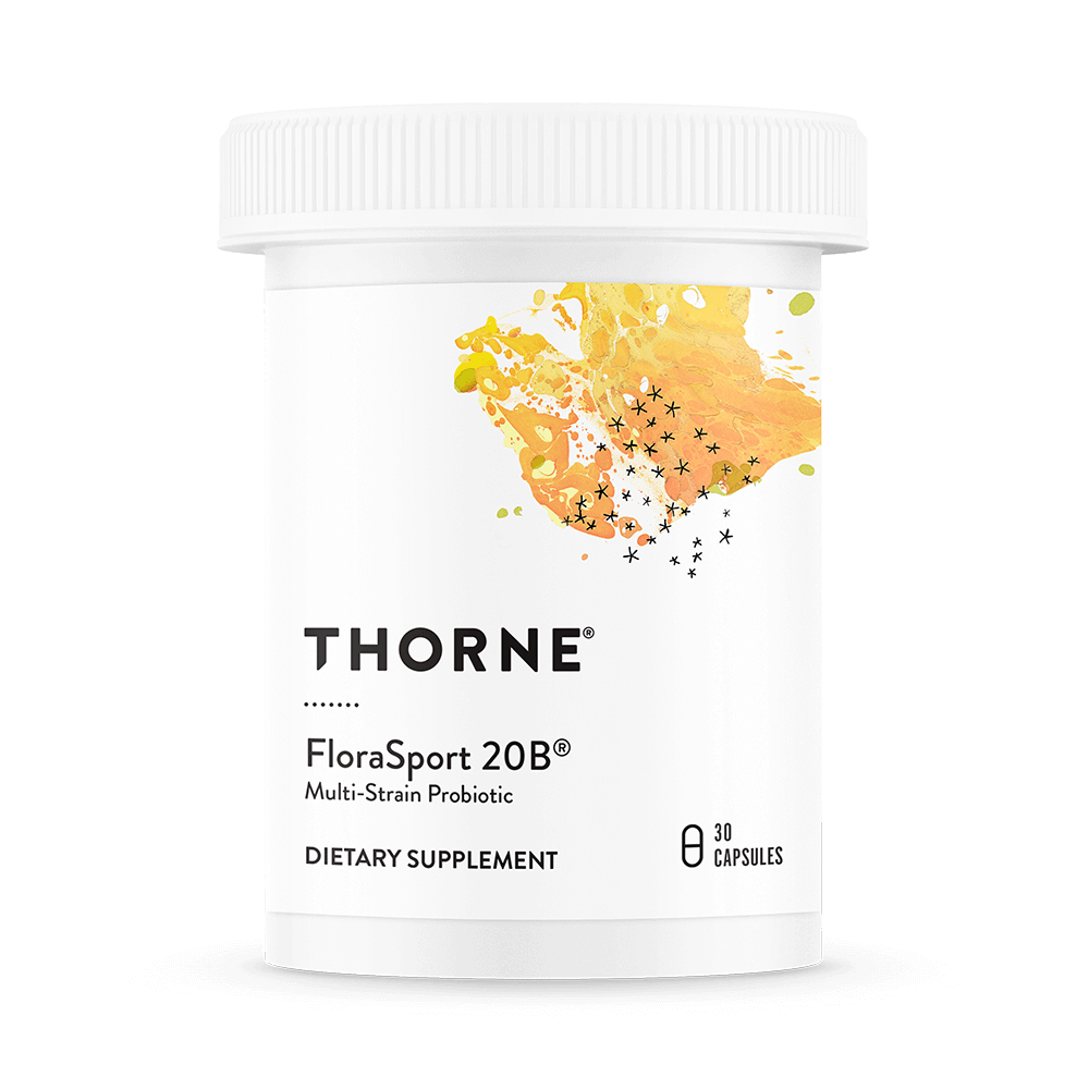 Probiotic Dietary Supplement THORNE® FloraSport 20B® 30 per Bottle Capsule