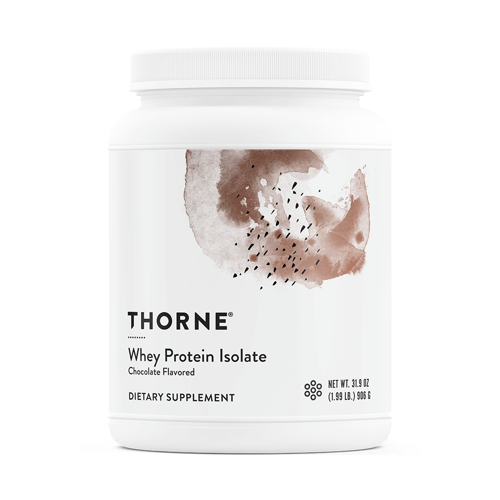 Oral Supplement THORNE® Whey Protein Isolate Chocolate Flavor Powder 31.9 oz. Canister