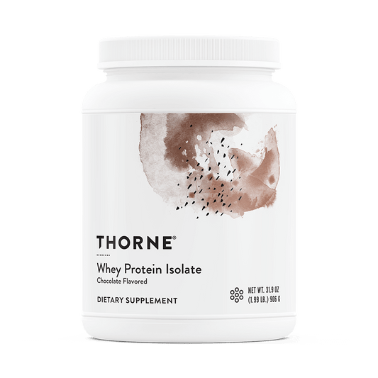 Oral Supplement THORNE® Whey Protein Isolate Chocolate Flavor Powder 31.9 oz. Canister
