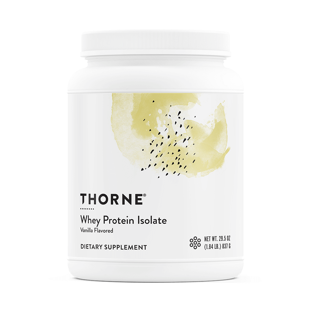 Oral Supplement THORNE® Whey Protein Isolate Vanilla Flavor Powder 29.5 oz. Canister