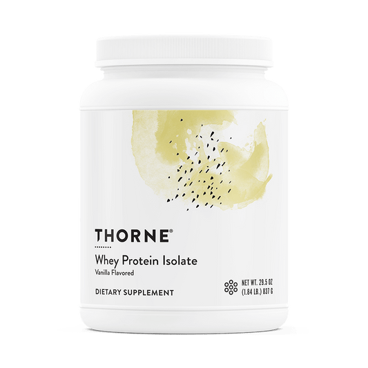 Oral Supplement THORNE® Whey Protein Isolate Vanilla Flavor Powder 29.5 oz. Canister