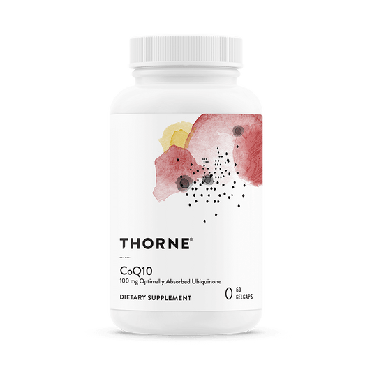 Dietary Supplement THORNE® CoQ10 Coenzyme Q10 100 mg Strength Gelcap 60 per Bottle