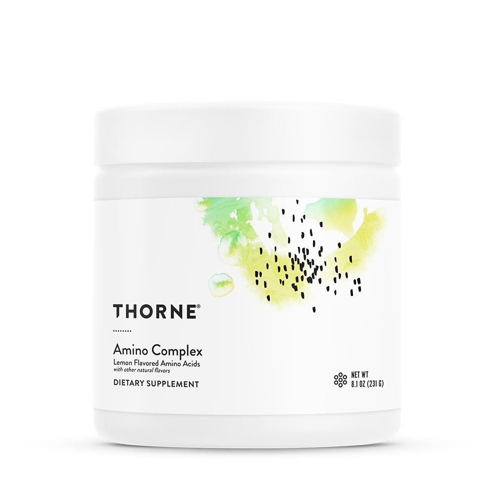 Oral Supplement THORNE® Amino Complex Lemon Flavor Powder 8.1 oz., Canister