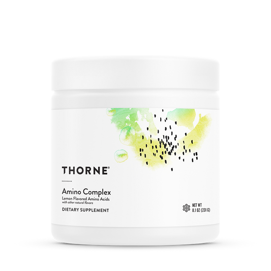 Oral Supplement THORNE® Amino Complex Lemon Flavor Powder 8.1 oz., Canister
