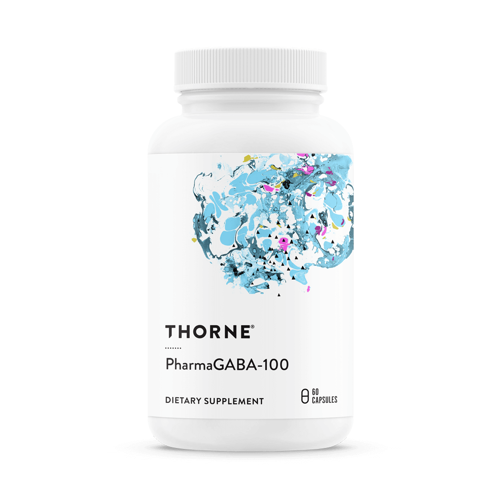 Dietary Supplement THORNE® PharmaGABA-100 Gamma-Aminobutyric Acid (GABA) 100 mg Strength Capsule 60 per Bottle