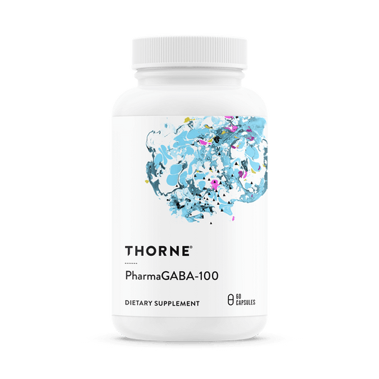 Dietary Supplement THORNE® PharmaGABA-100 Gamma-Aminobutyric Acid (GABA) 100 mg Strength Capsule 60 per Bottle