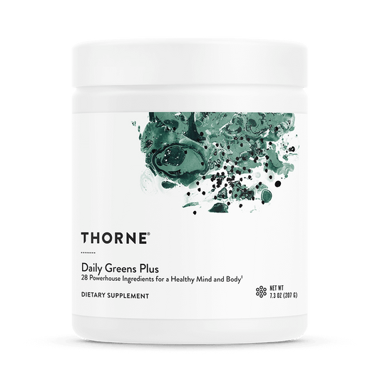 Oral Supplement THORNE® Daily Greens Plus Greens Flavor Powder 7.2 oz. Canister